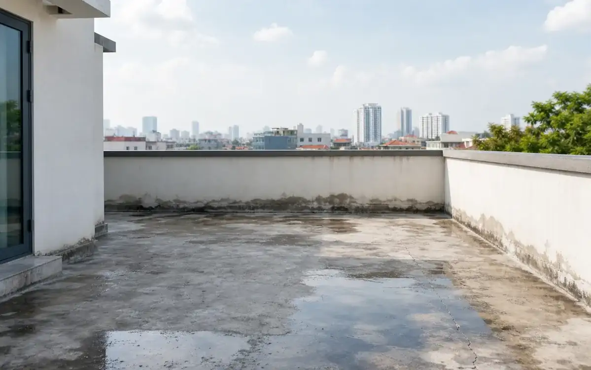 Thấm dột mái, sân thượng