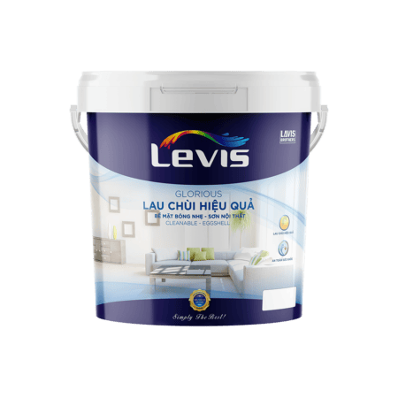 LEVIS GLORIOUS CLEANABLE EGGSHELL – LAU CHÙI HIỆU QUẢ BỀ MẶT BÓNG NHẸ 5L