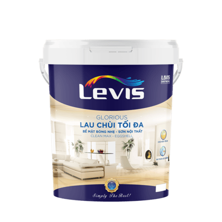 LEVIS GLORIOUS CLEAN-MAX EGGSHELL – LAU CHÙI TỐI ĐA BỀ MẶT BÓNG NHẸ 18L