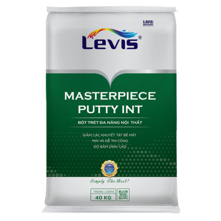 LEVIS MASTERPIECE PUTTY INT - BỘT TRÉT ĐA NĂNG NỘI THẤT