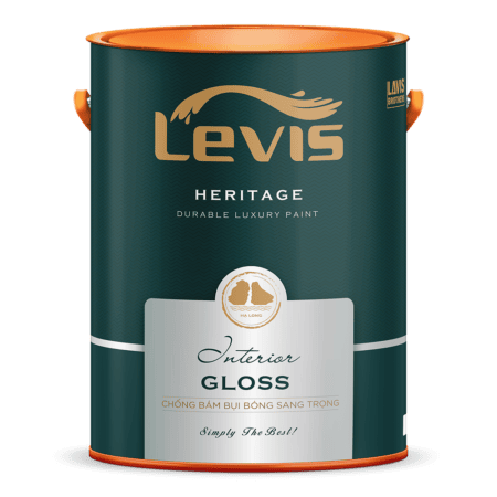 LEVIS HERITAGE INTERIOR GLOSS – CHỐNG BÁM BỤI BÓNG SANG TRỌNG 5L (VỎ KIM LOẠI)
