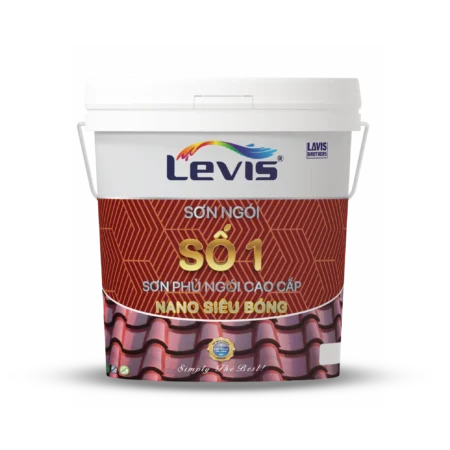 LEVIS SƠN PHỦ NGÓI CAO CẤP NANO SIÊU BÓNG HỆ NƯỚC 18L