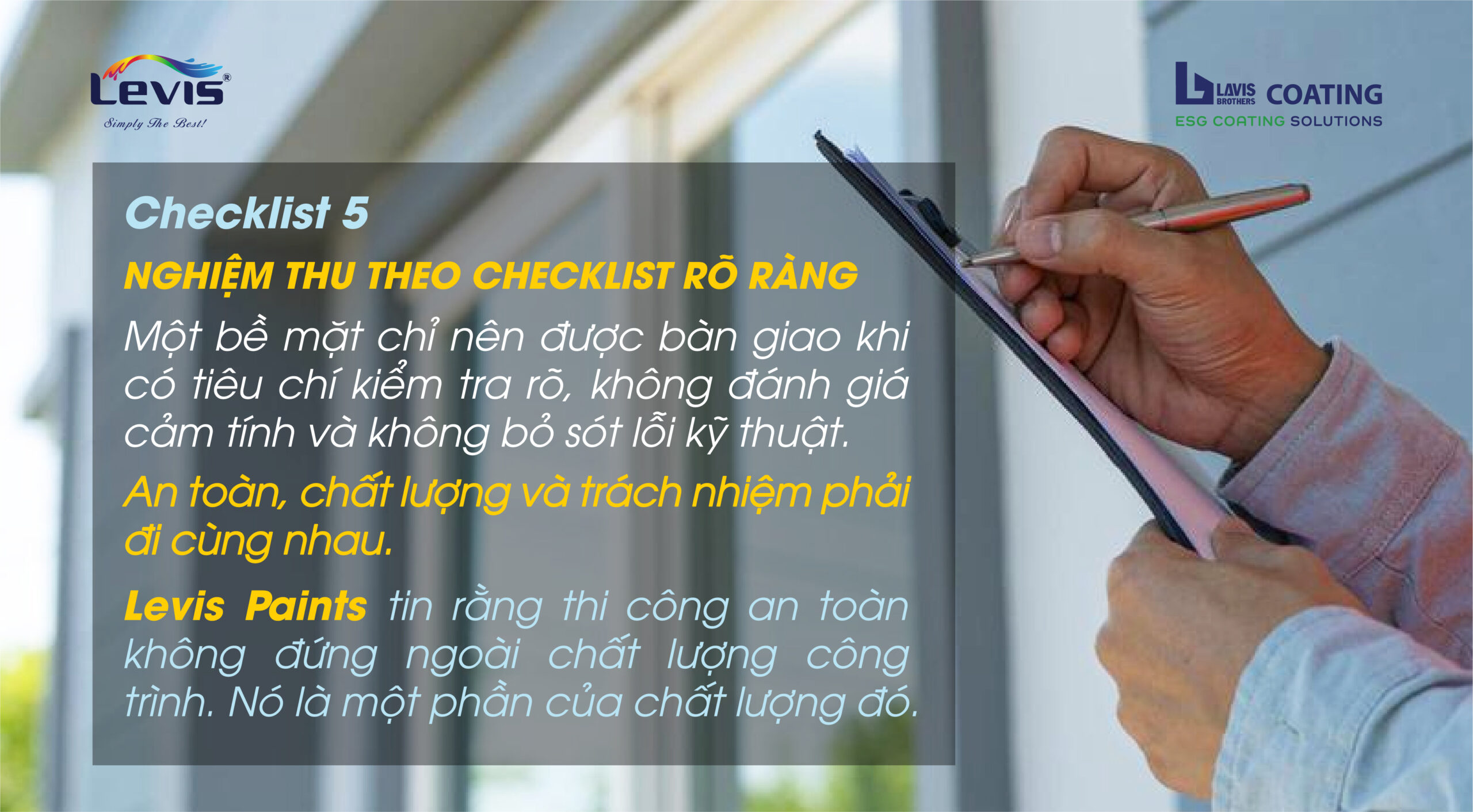 An toàn thi công bắt đầu từ lựa chọn hệ sơn đúng