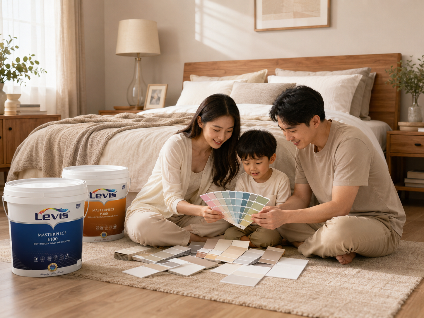 Gia đình tham khảo bảng màu sơn cho phòng ngủ