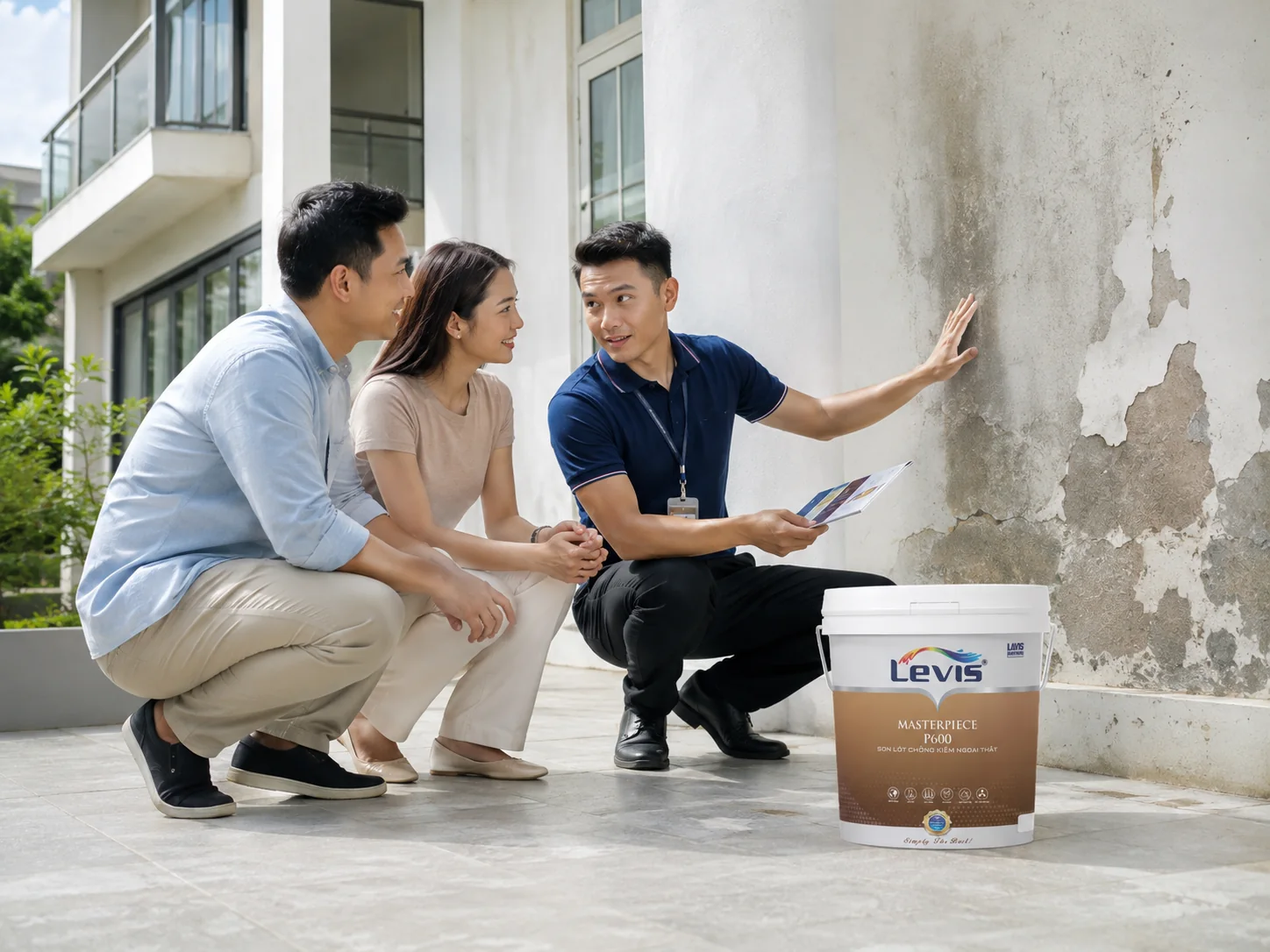 Đánh giá lớp sơn cũ và nền tường trước khi sơn lót