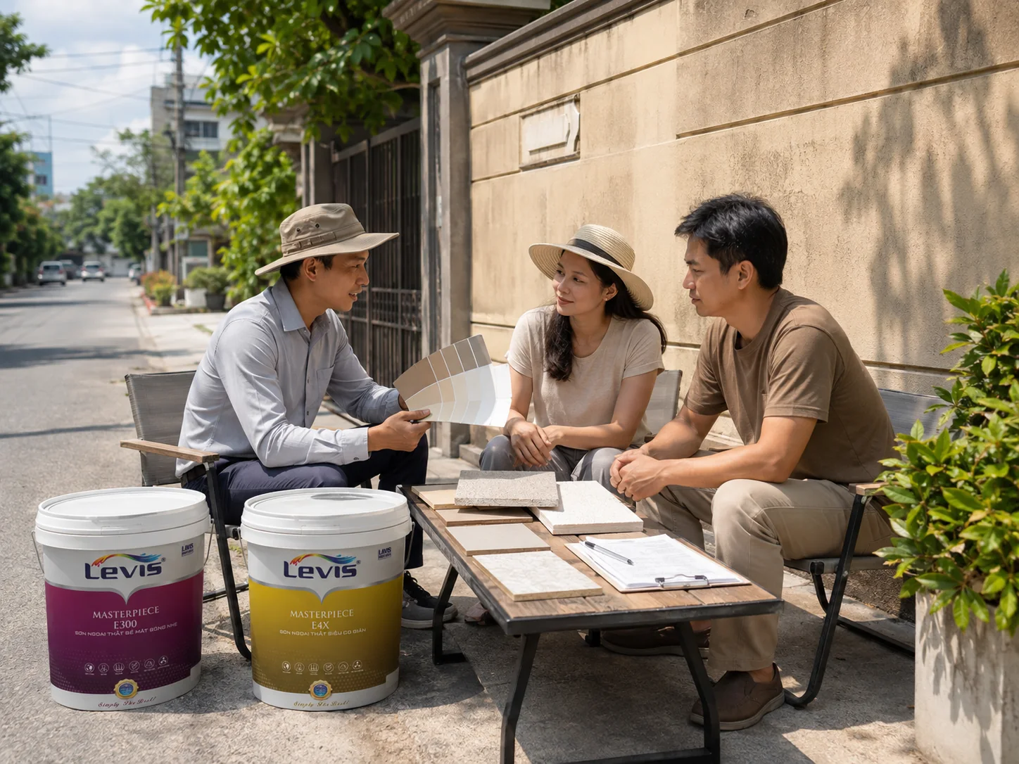 Sơn ngoại thất cho tường gần đường lớn: chọn theo bụi, nắng và kế hoạch vệ sinh