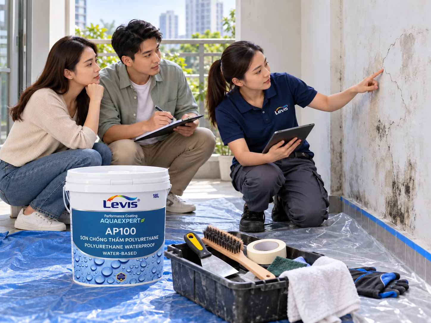 Cách chuẩn bị bề mặt trước khi thi công chống thấm